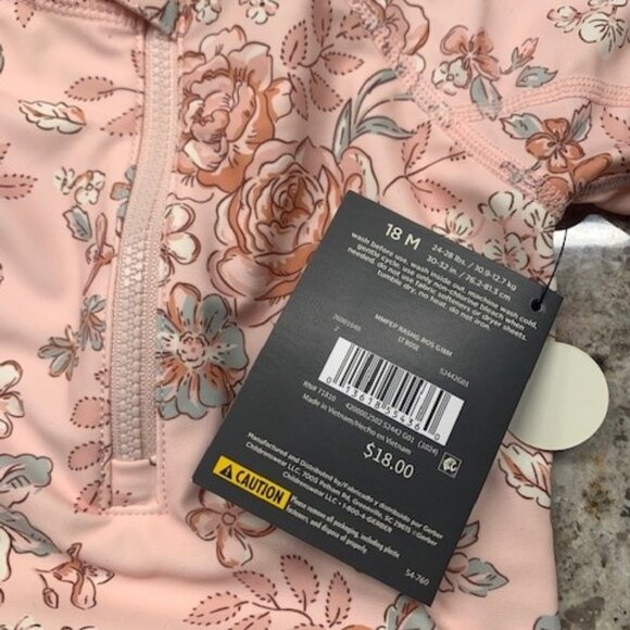 Toddler One Piece Floral Bathing Suit 18 months - Picture 2 of 4